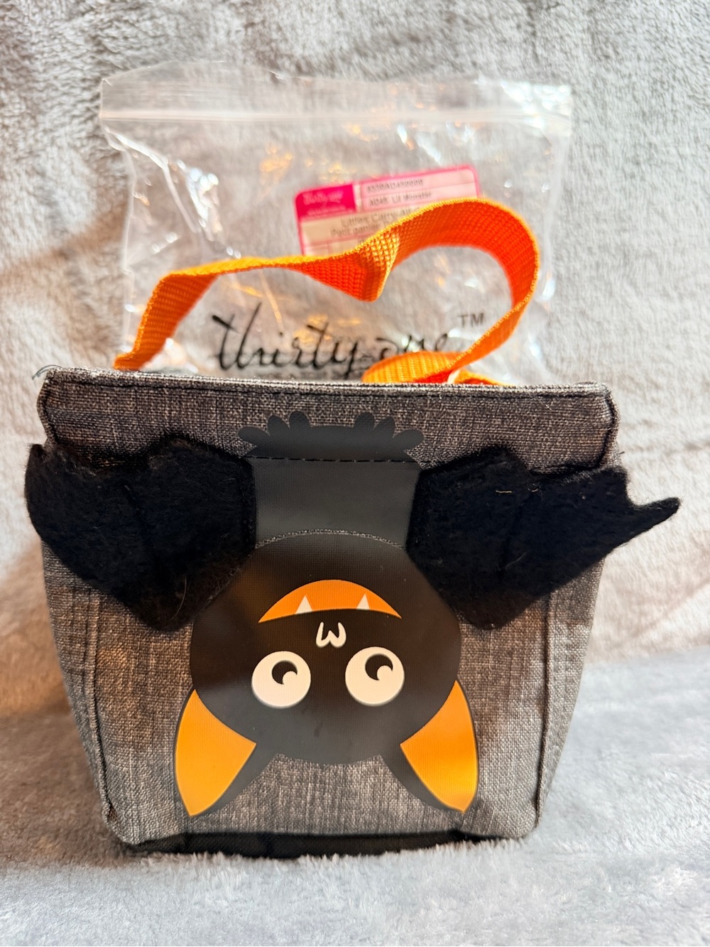 thirty-one Gray and Orange Bat Kids Trick-or-Treat Bag
